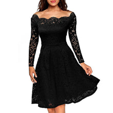 A-line Sexy Red Black White Lace Dress