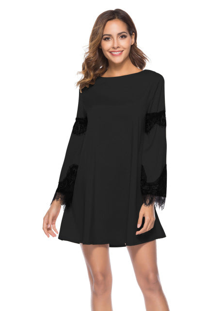 Casual Dress Shirt Female Elegant Mini Party Dress