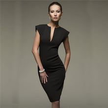 Spring Summer Sexy Pencil Fashion Women V-Neck Club Evening Party Dresses Vestido