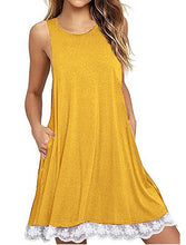 Women Plus Size Lace Stitching Dress 2