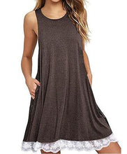 Women Plus Size Lace Stitching Dress 2